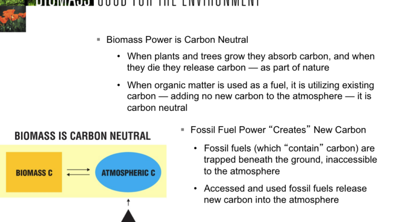 Carbon-neutral argument for biomass (