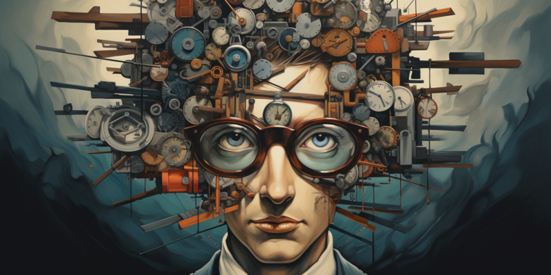 Midjourney generated image of cognitive bias