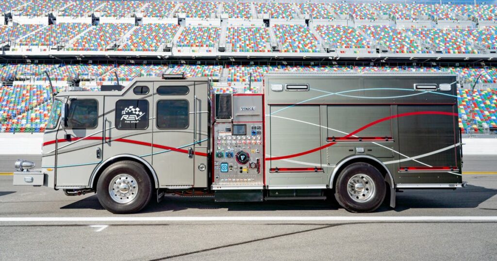 REV Fire Group's all-electric Vector fire truck
