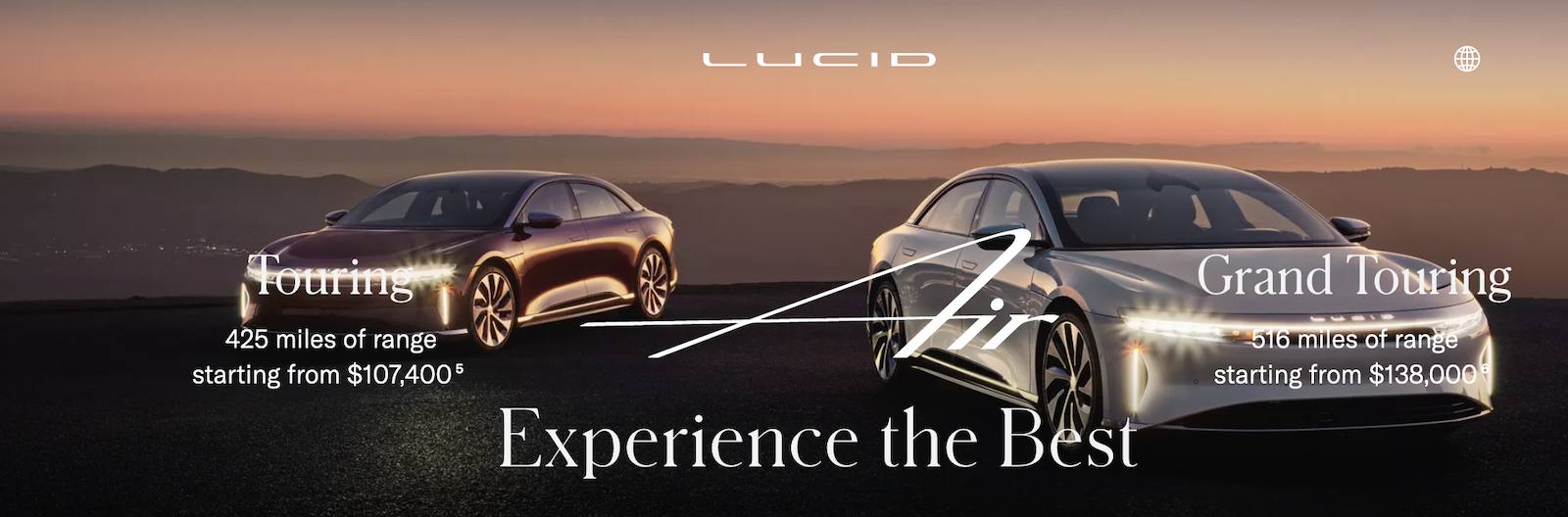 Lucid Motors electric vehicle