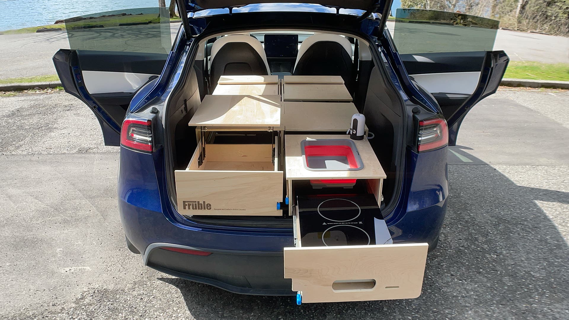 The Complete Fruble Camper Kit Unlocks Camping Mode For The Tesla Model Y -  CleanTechnica