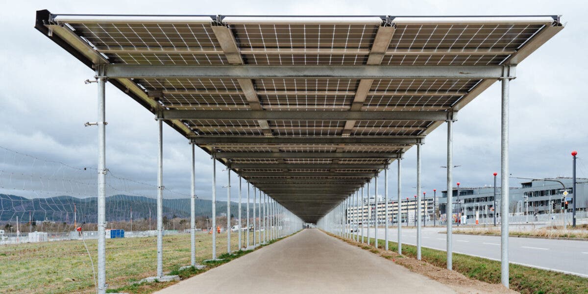 solar PV power bike path Germany