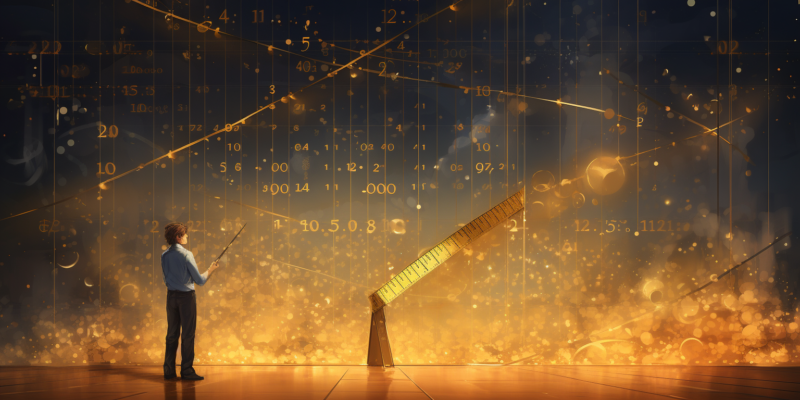 Midjourney generated image of measuring work