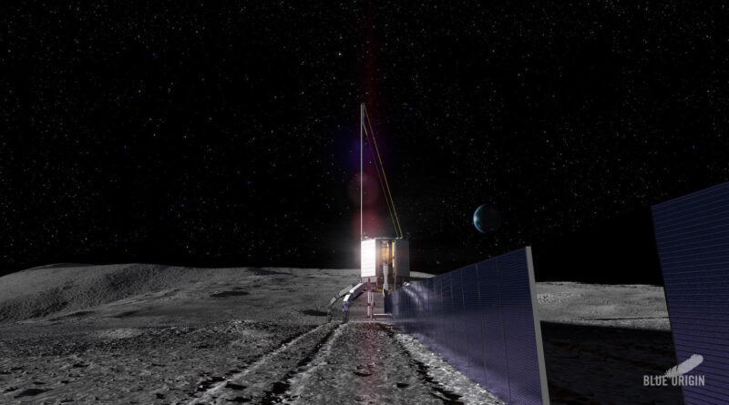 new solar cells manufacture moon blue origin