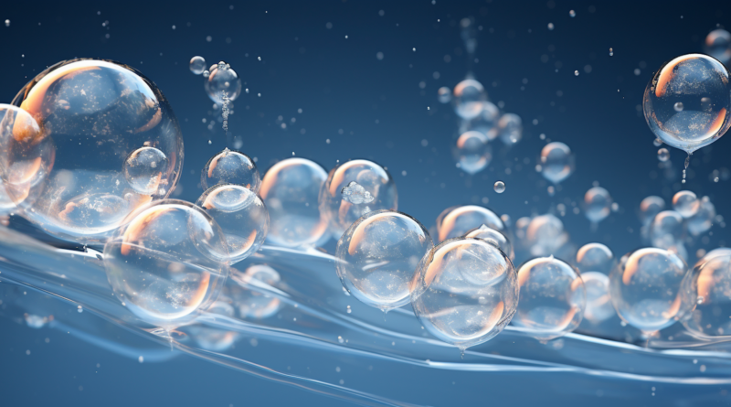 Midjourney generated image of bubble popping, hydrogen