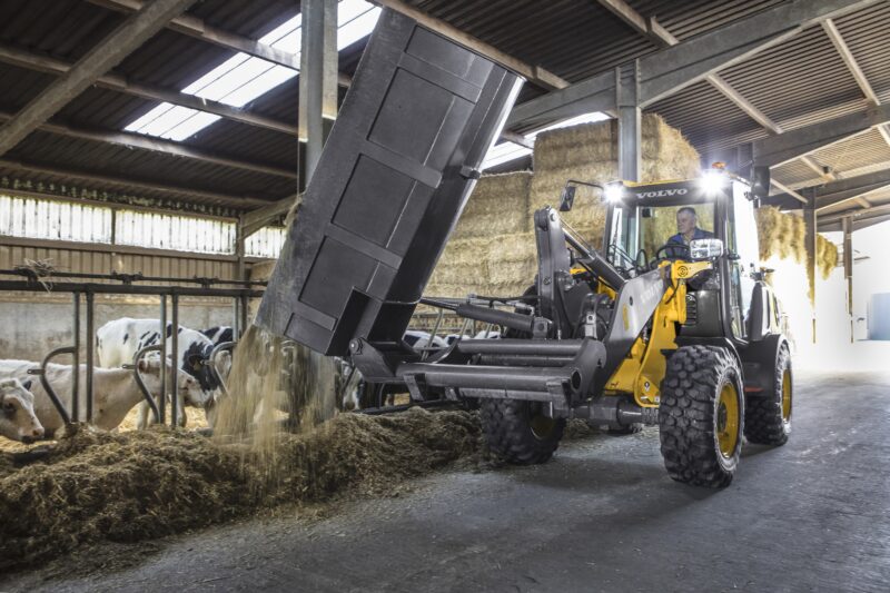 Volvo electric compact wheel loader.