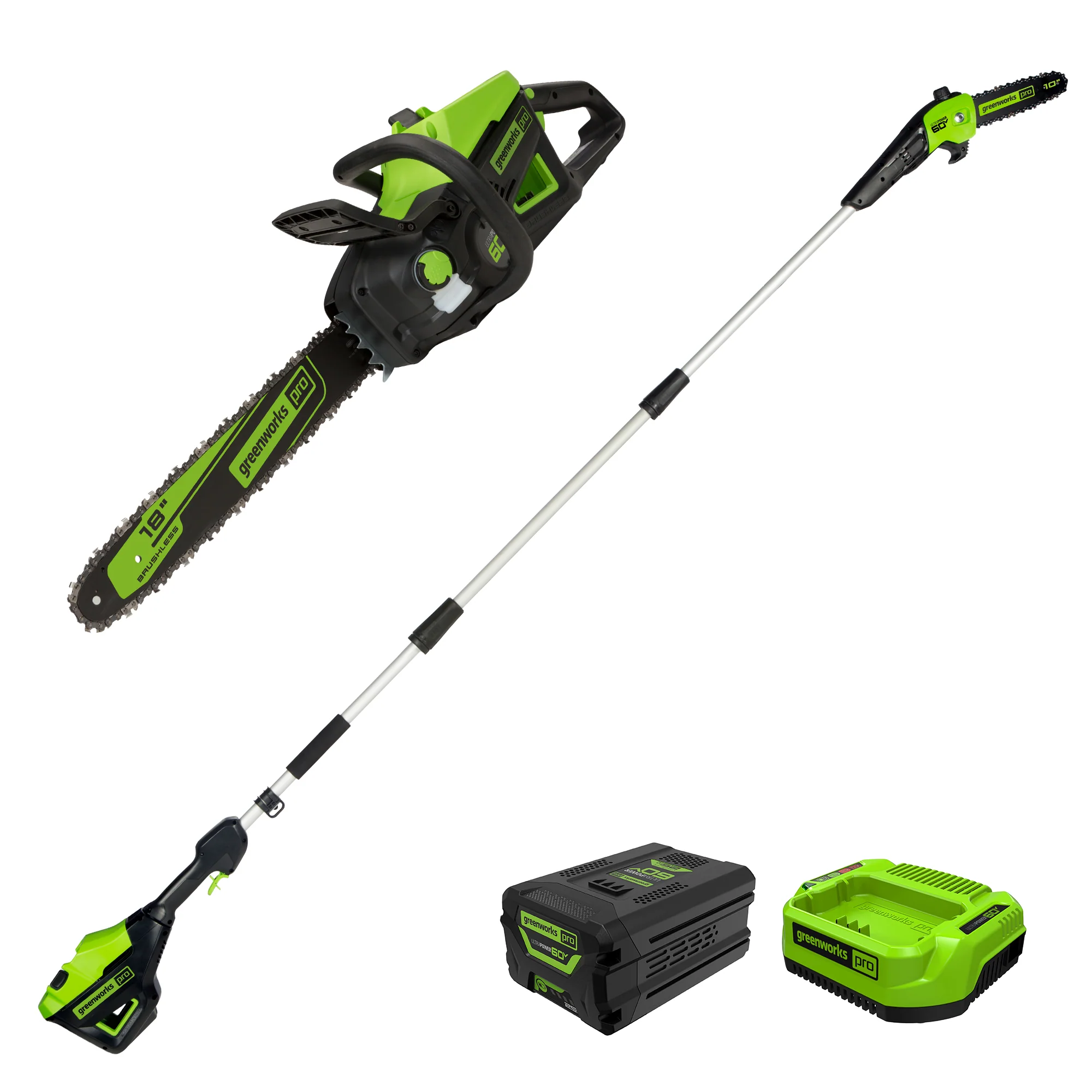 Hot Deal, Today Only: 25% Off Greenworks 60V Chainsaw + Pole Saw Combo - CleanTechnica