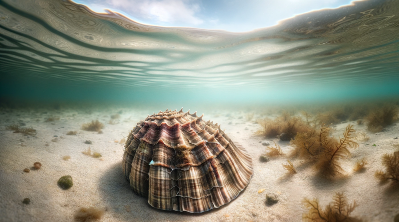 ChatGPT & DALL-E generated panoramic image depicting a shellfish with a weak and brittle shell