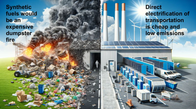 ChatGPT & DALL-E generated panoramic image contrasting a highly wasteful process with a very efficient process is ready. It visually splits the scene to show the stark differences in environmental and resource management