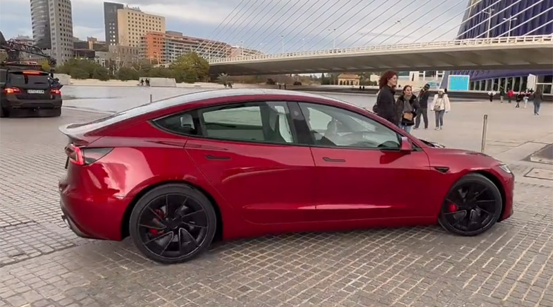 Tesla Model 3 Ludicrous in Valencia, Spain.