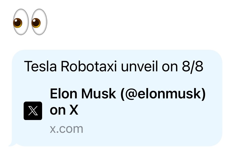 Elon Musk Says Tesla Robotaxi Reveal Coming August 8th - CleanTechnica