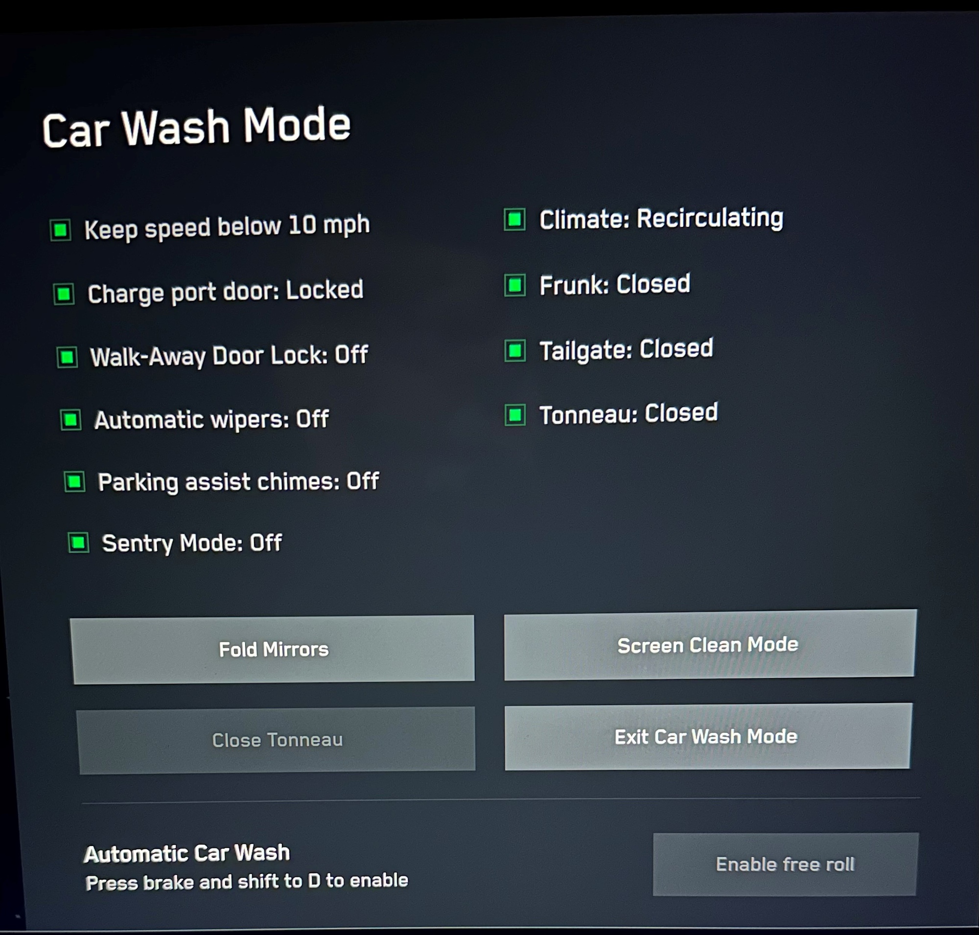 Tesla Cybertruck Car Wash Mode
