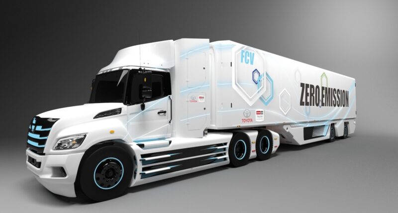hino toyota fuel cell electric truck class 8 us market