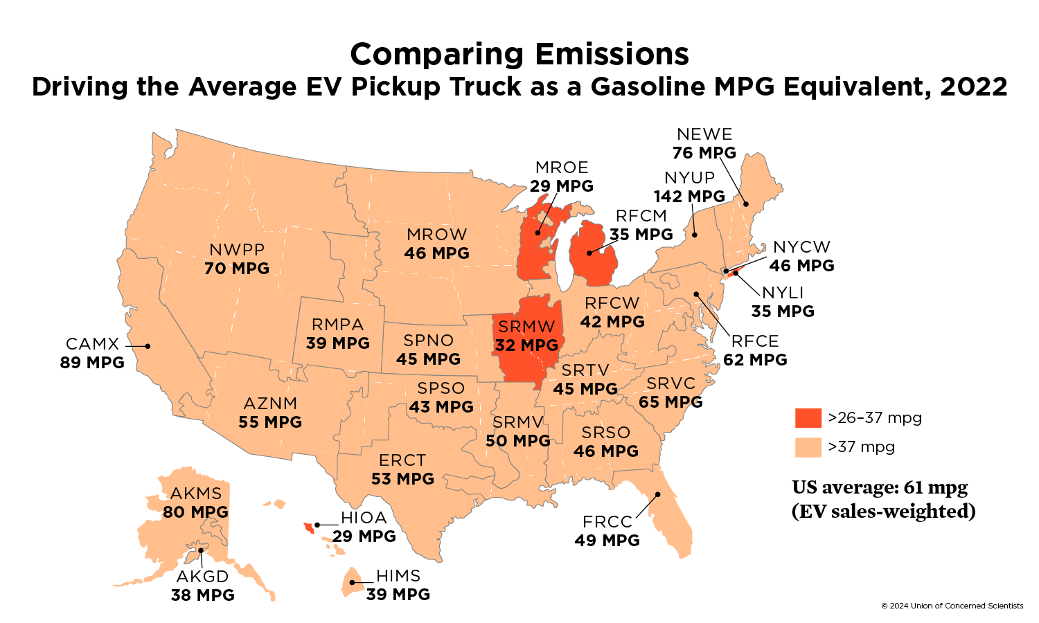 EV maps 2024 Truck