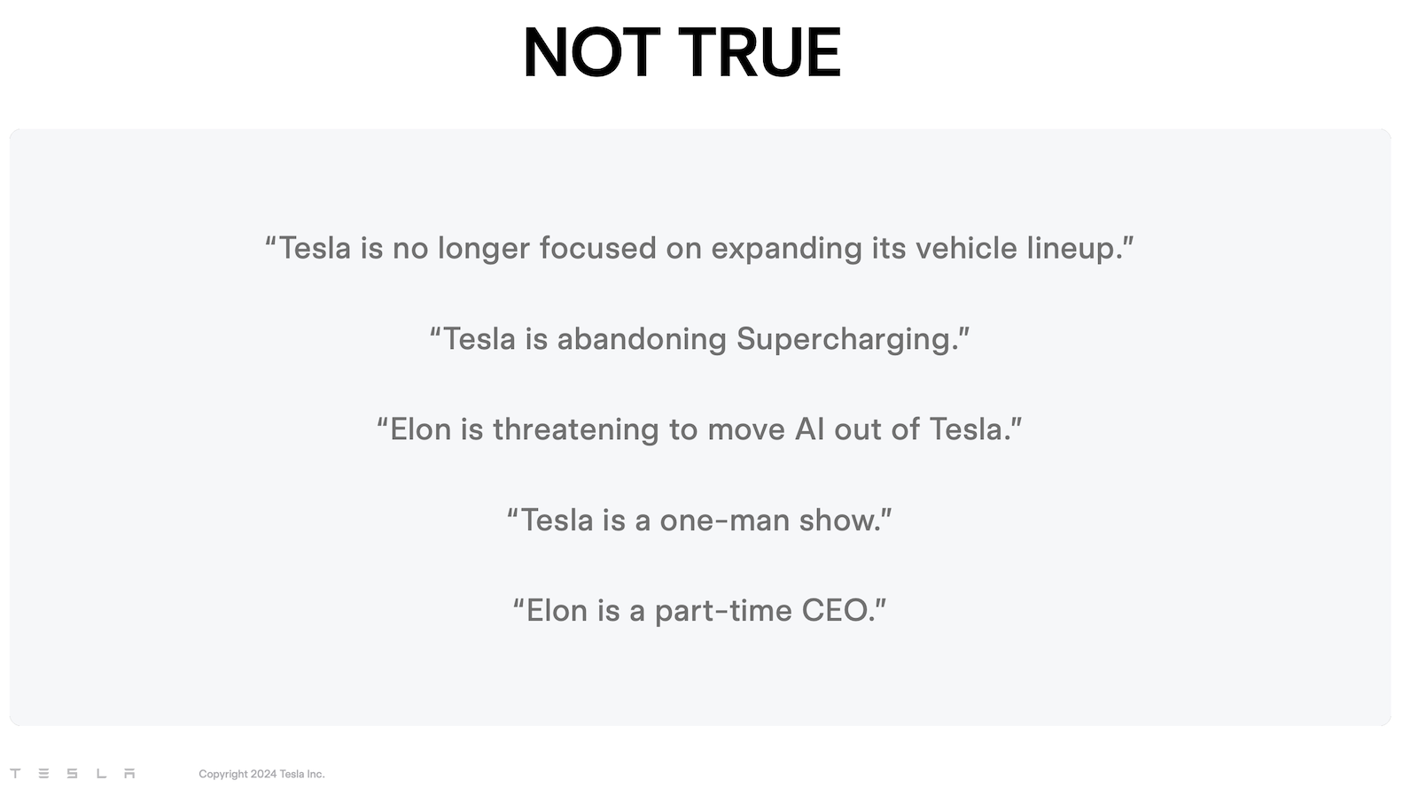 1st Slide for Tesla Shareholder Annual Meeting Adamant to Debunk, But Vague & Confusing - CleanTechnica