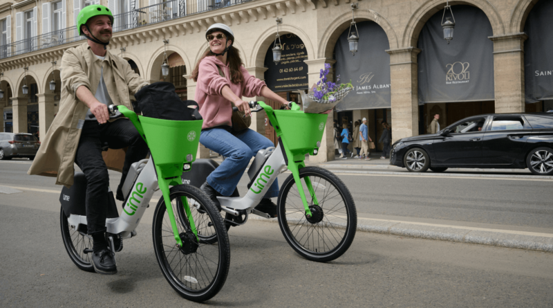 paris olympics lime e-bikes