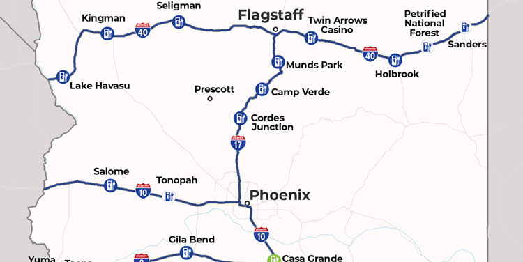 Arizona Infrastructure Bill Charging Station Locations Announced – CleanTechnica