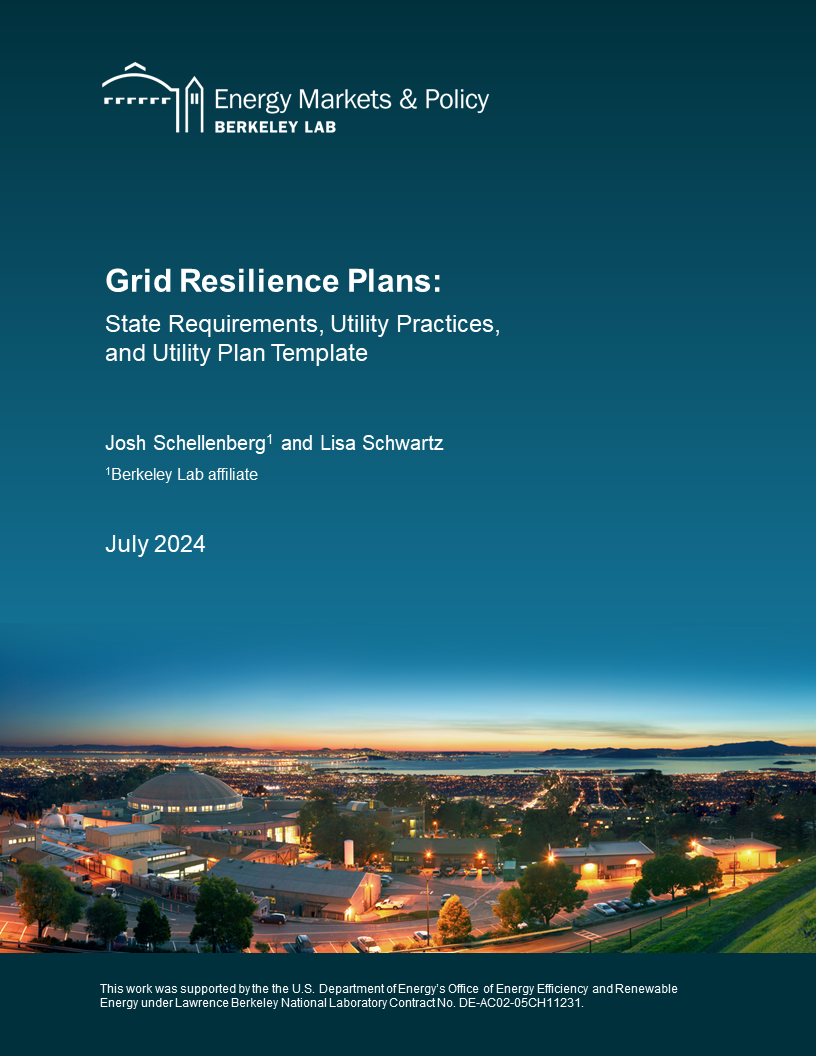 Grid Resilience Plans template report cover