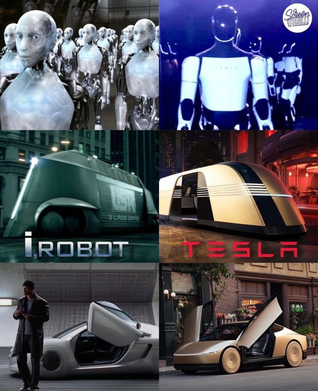 Tesla “We, Robot” Tech Movie Ripoffs? 👀