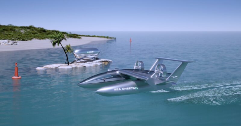 electric boat hydrogen fuel cell wing in ground sea cheetah