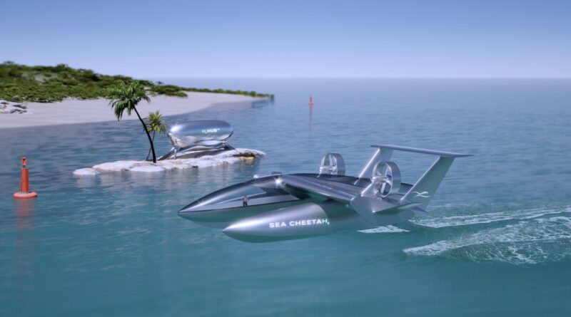 electric boat hydrogen fuel cell wing in ground sea cheetah