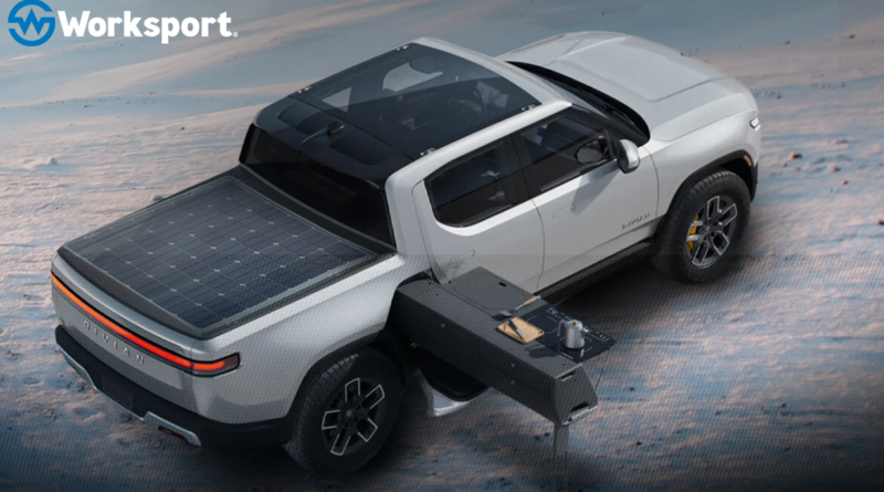 solar power electric vehicles rivian pickup worksport