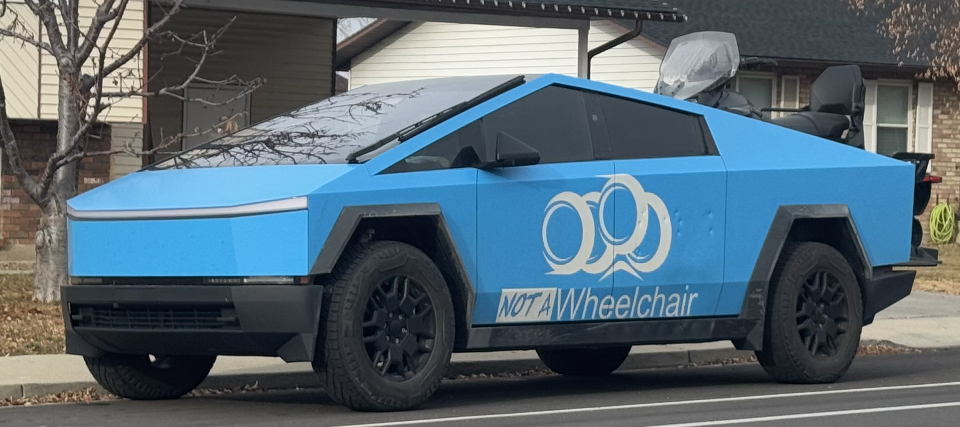 9384 Light blue wrapped Cybertruck. Orem Utah. December 30 2024. Photo by Fritz Hasler