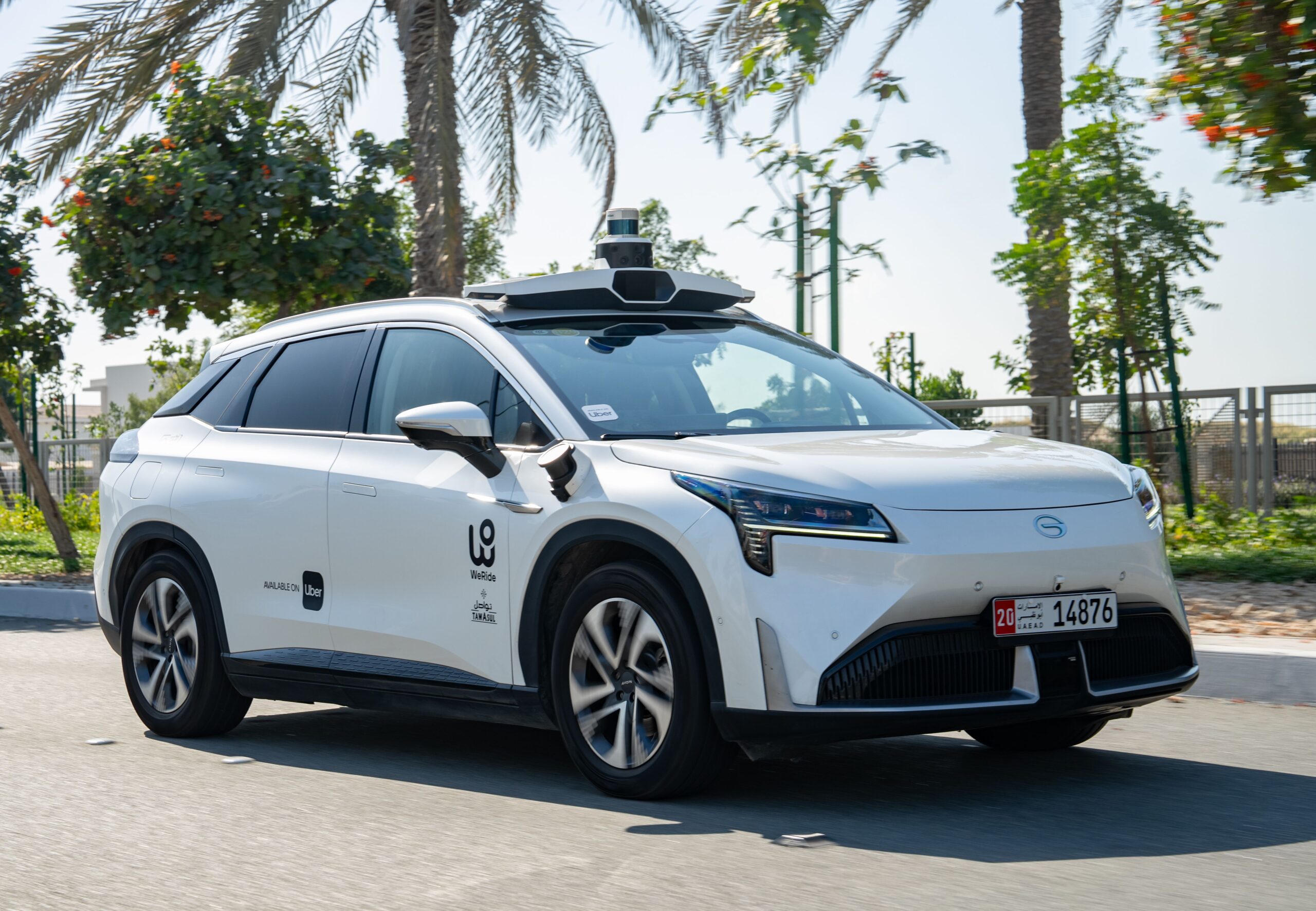 Uber WeRide robotaxi in Abu Dhabi UAE scaled