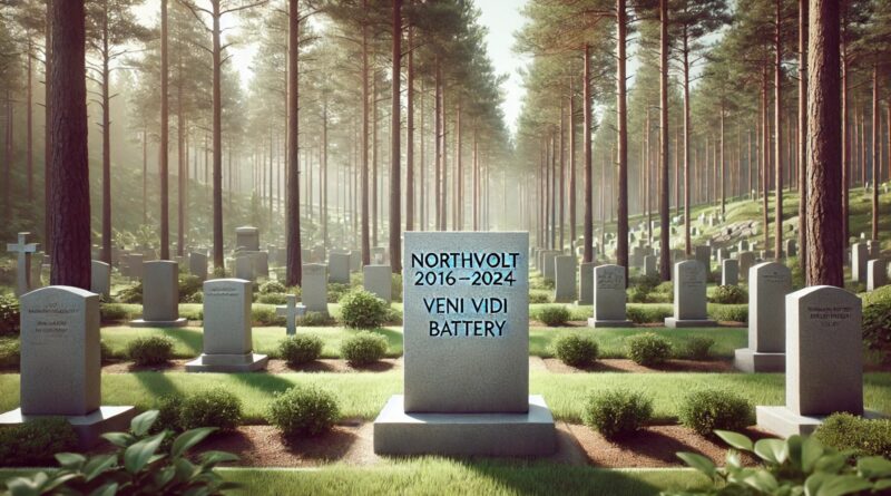 ChatGPT generated headstone in a Swedish cemetary for Northvolt