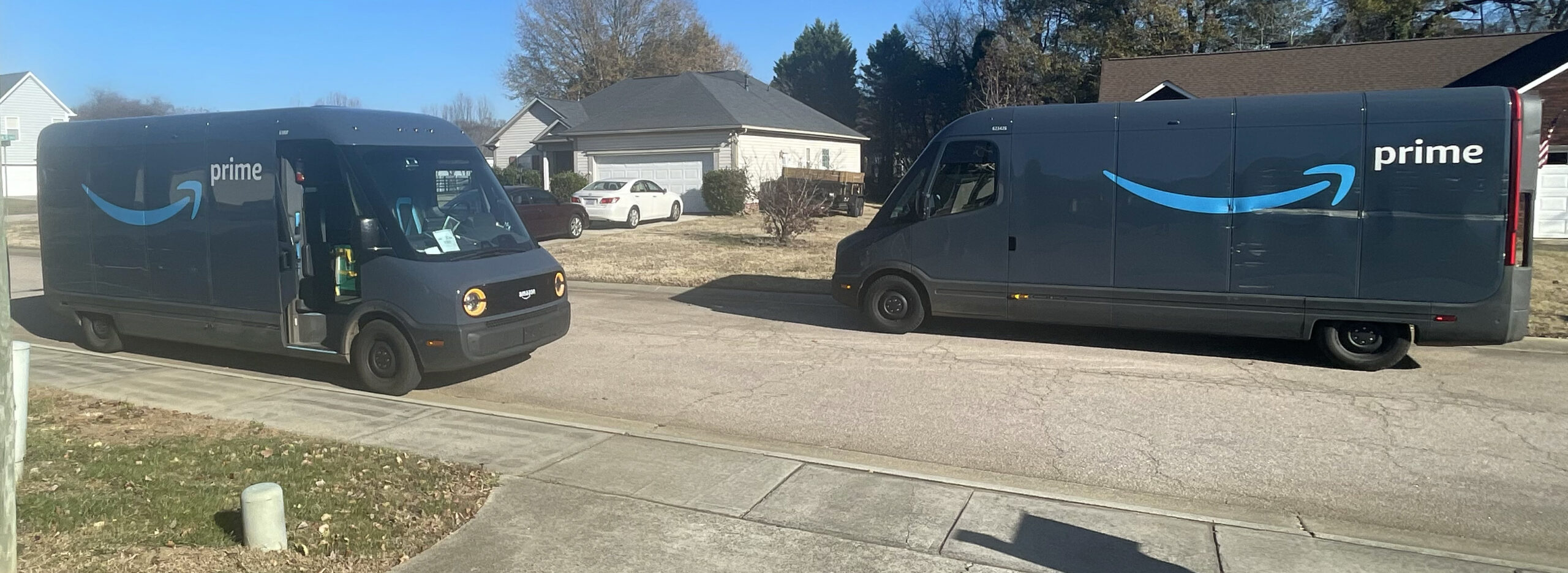 2996 Amazon Prime vans making deliveries. Charlotte North Carolina. December 8 2024. Photo by Darrell Jett scaled