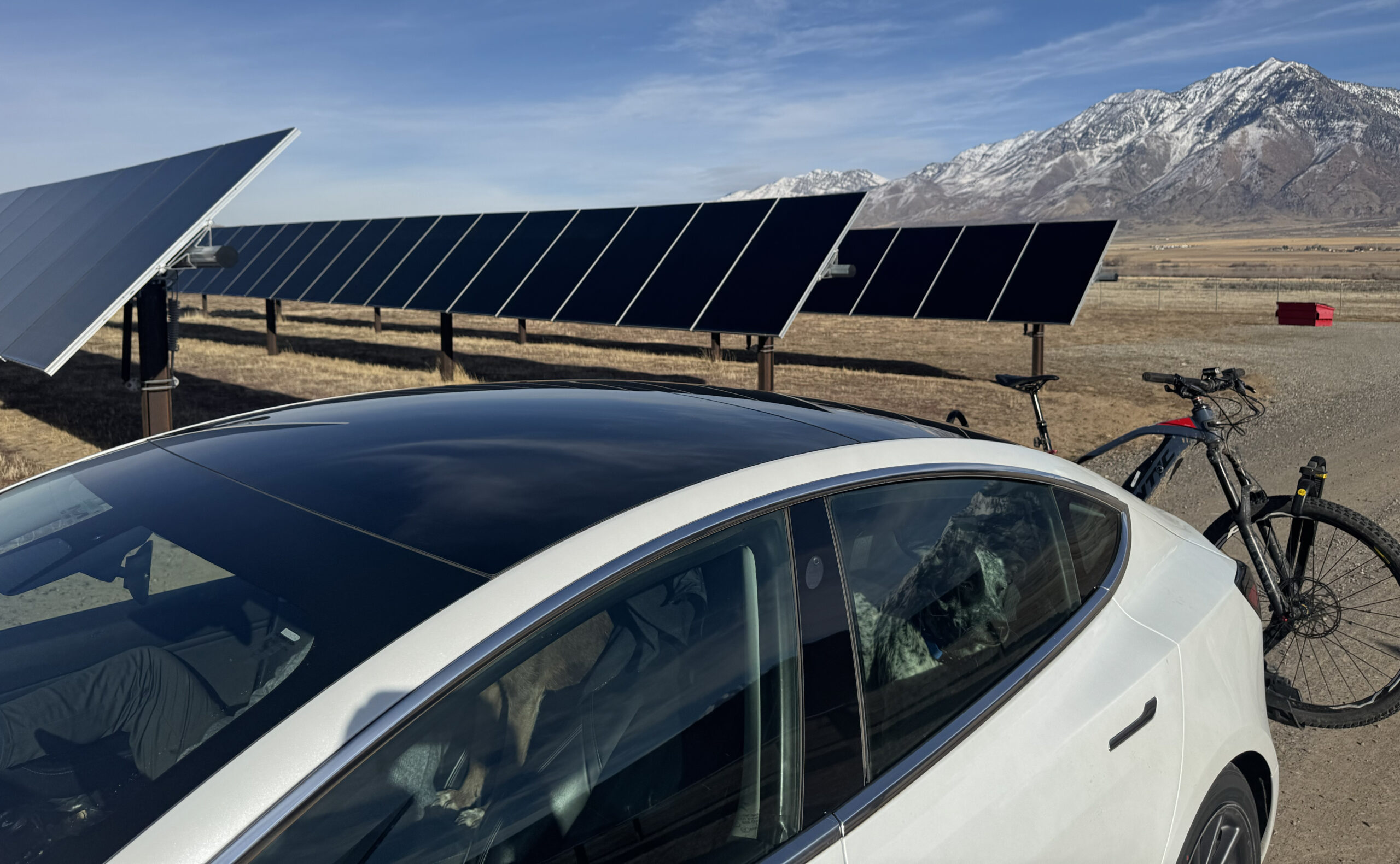 9551 My Tesla at Solar Farm. Mona Utah. January 10 2025. Photo by Fritz Hasler scaled