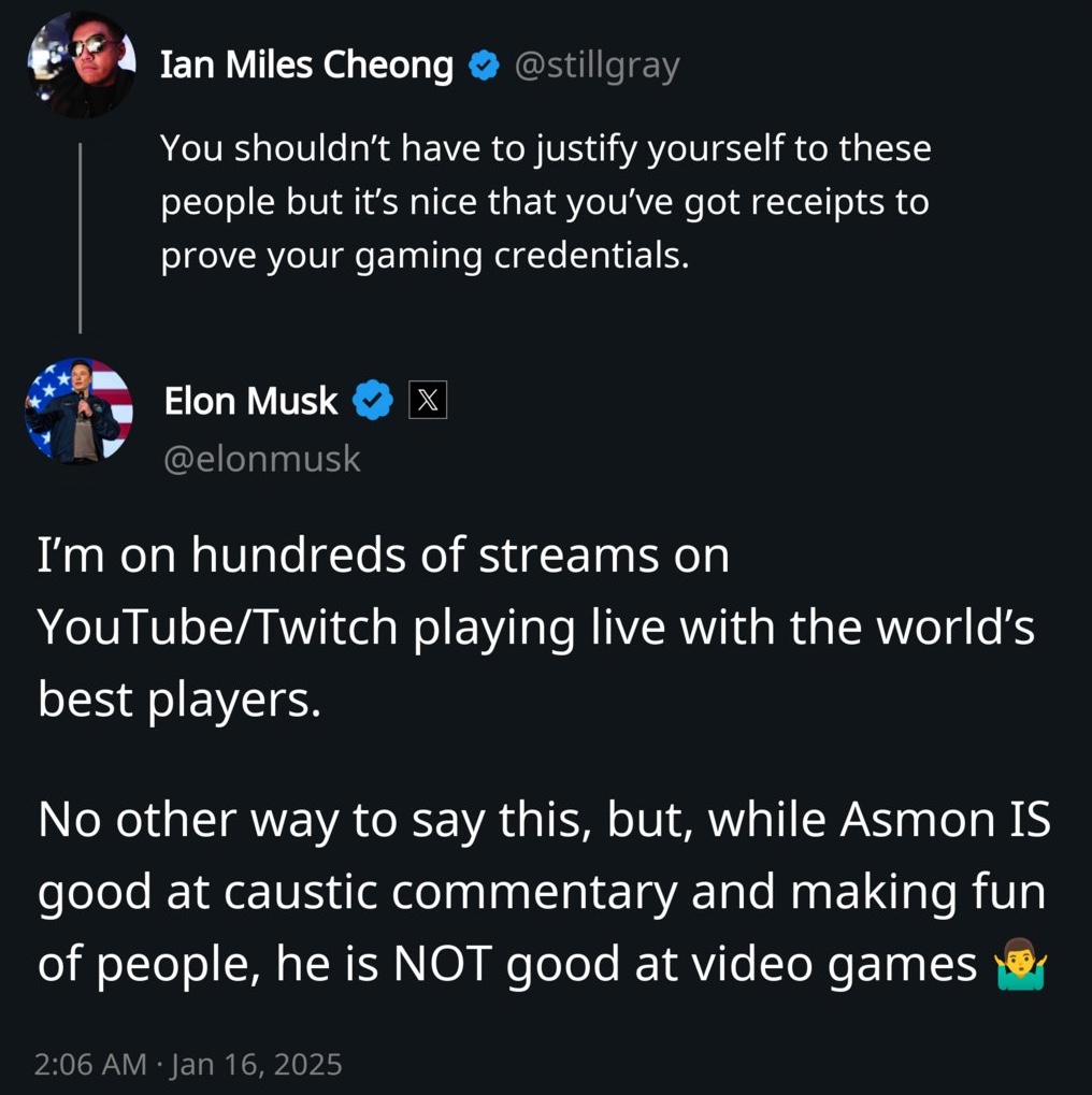 Elon Musk gaming tweet