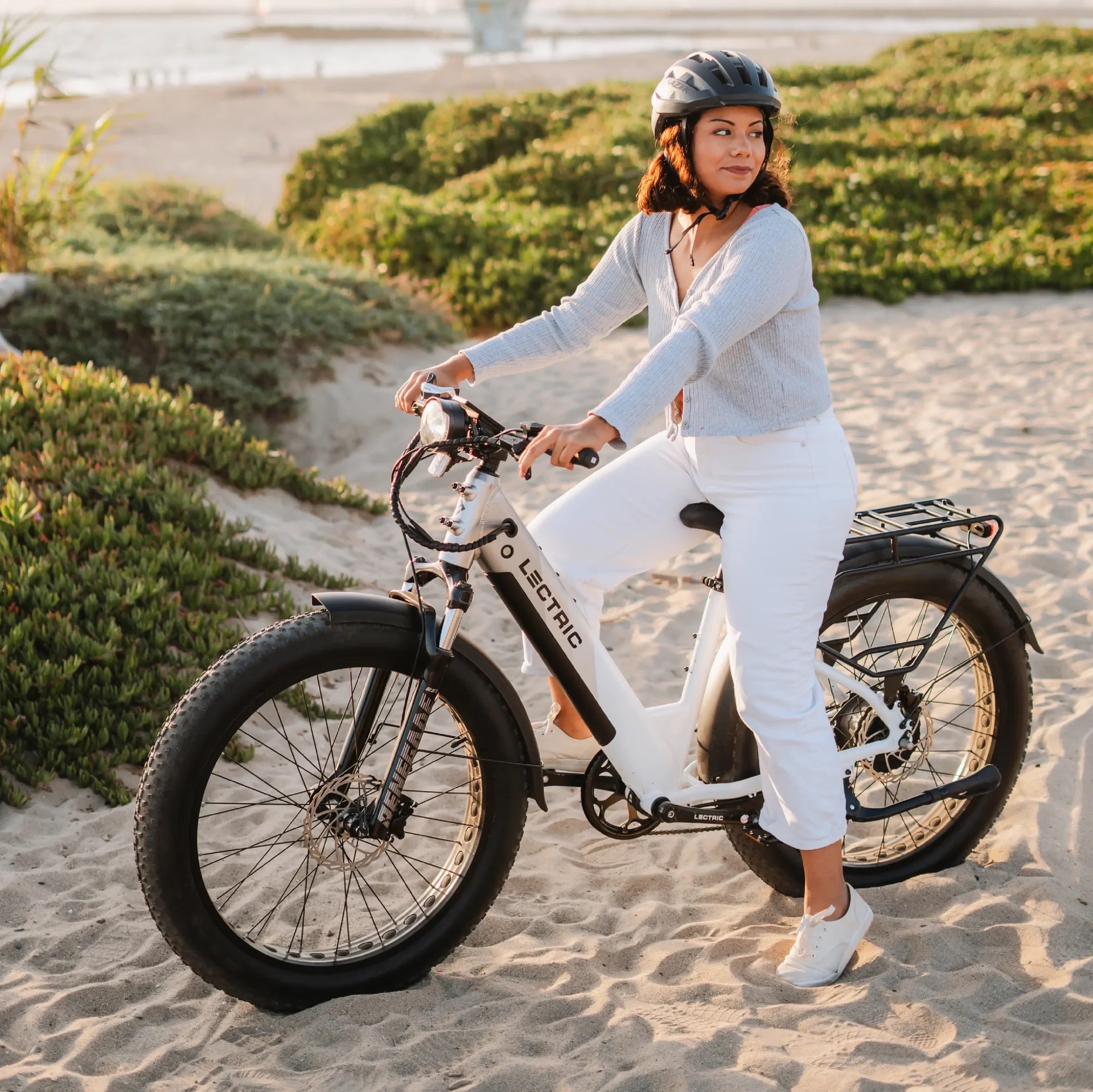 Lectric E Bike on Beach