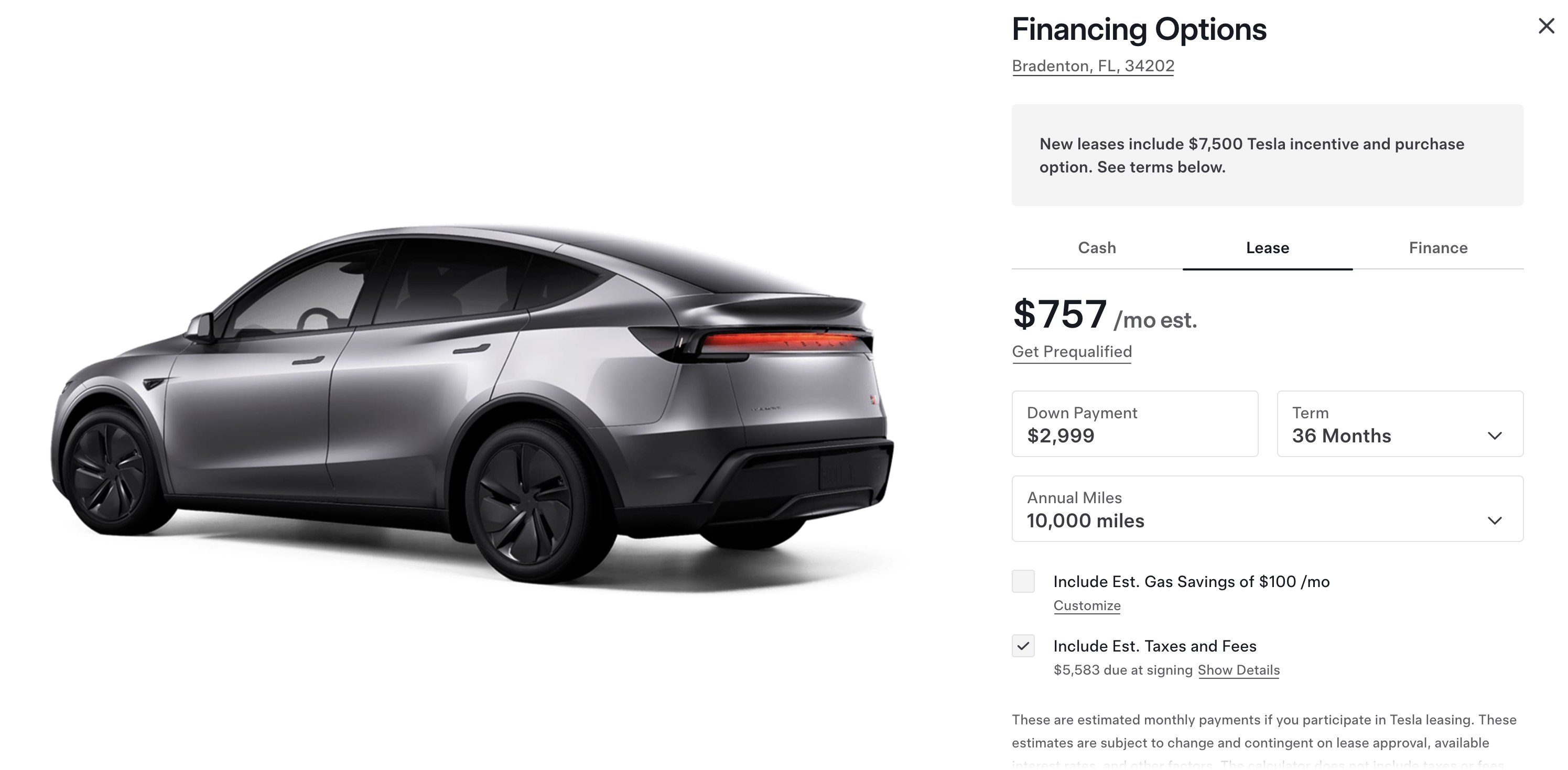 New Tesla Model Y USA Price Leasing