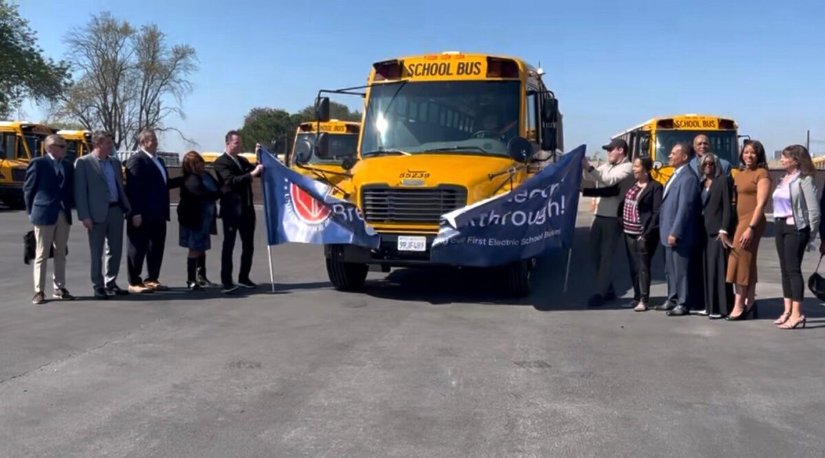 25 New Electric School Buses Unveiled At Compton, California School District