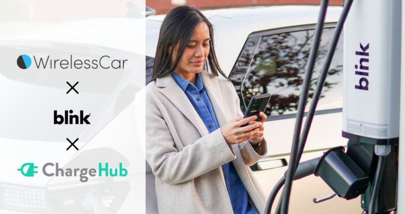 ev charging blink wirelesscar chargehub