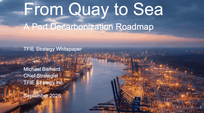 Cover of TFIE Strategy's assembled white paper on port decarbonization
