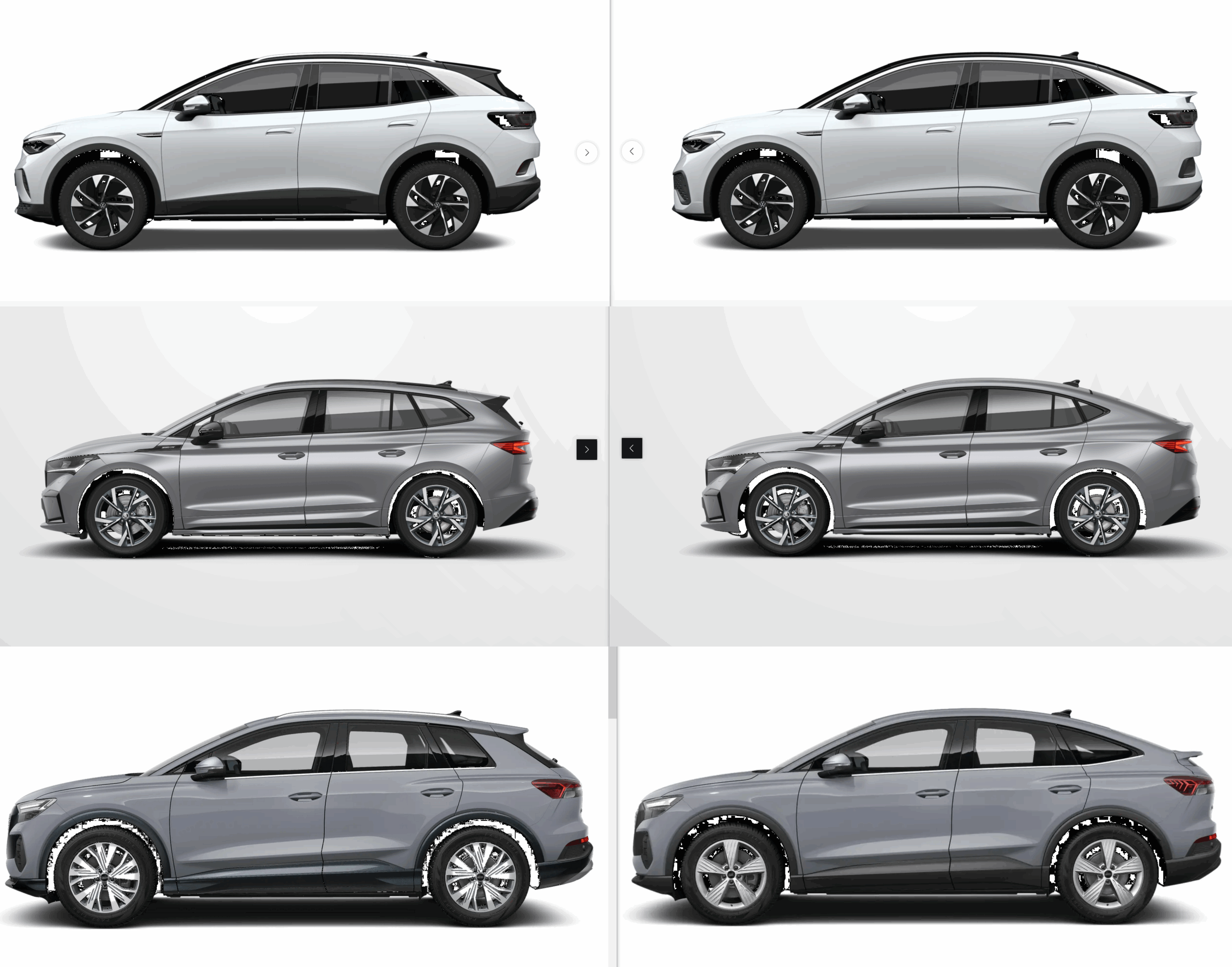 VW-Group 6 nearly identical SUV sold under 3 brands