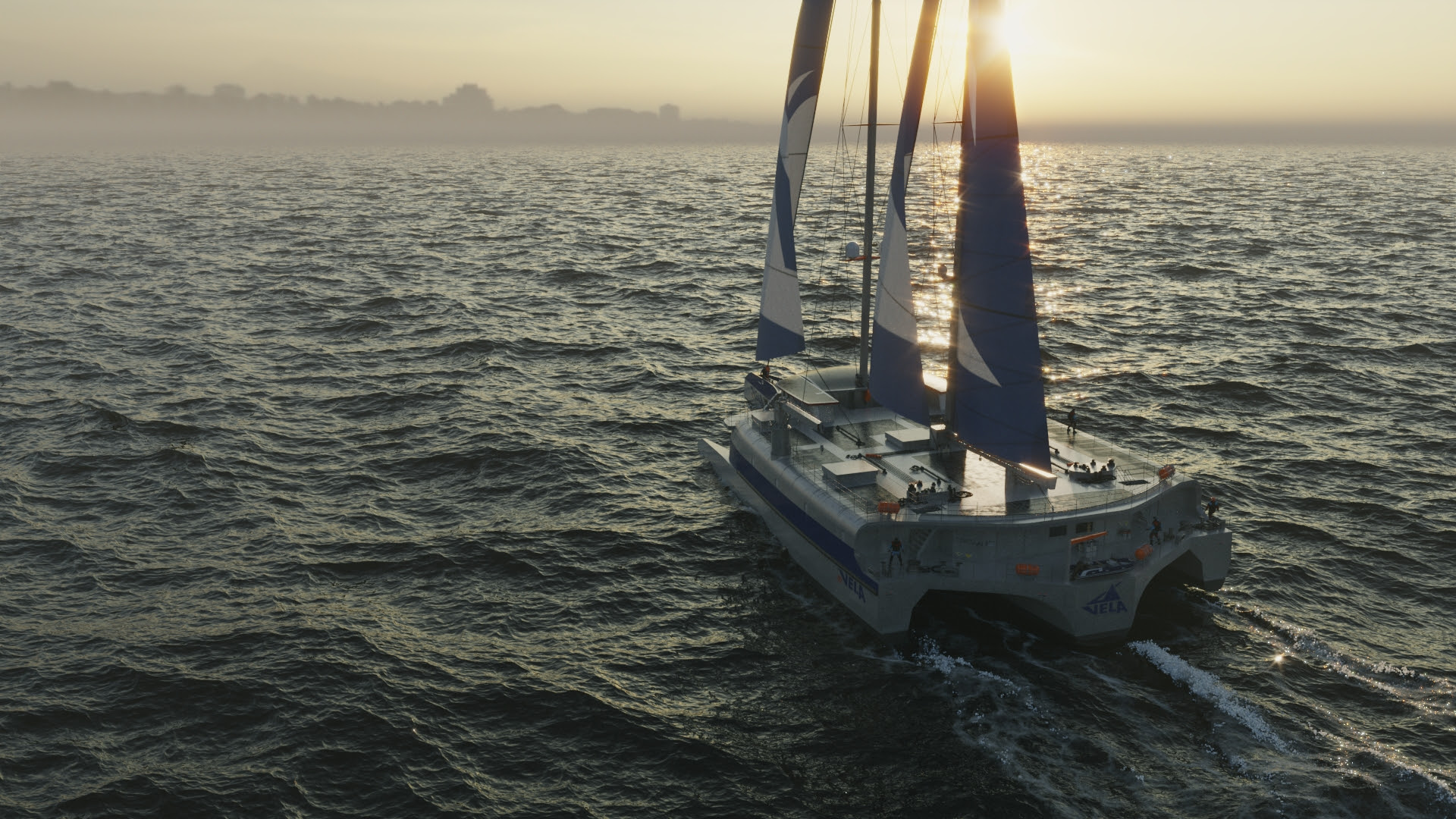 Wind-Powered Trimaran Cargo Ship To Be Launched In 2026
