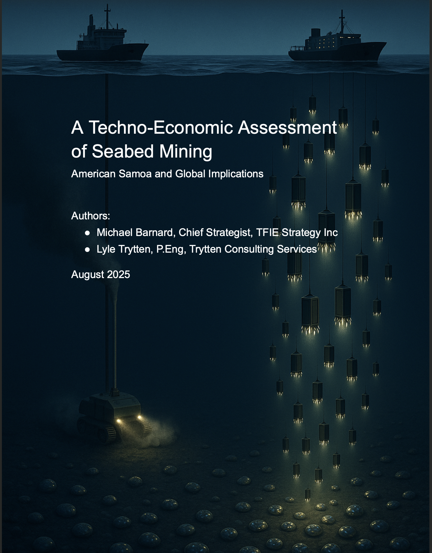 A Techno-Economic Assessment of Seabed Mining: American Samoa and Global Implications - CleanTechnica