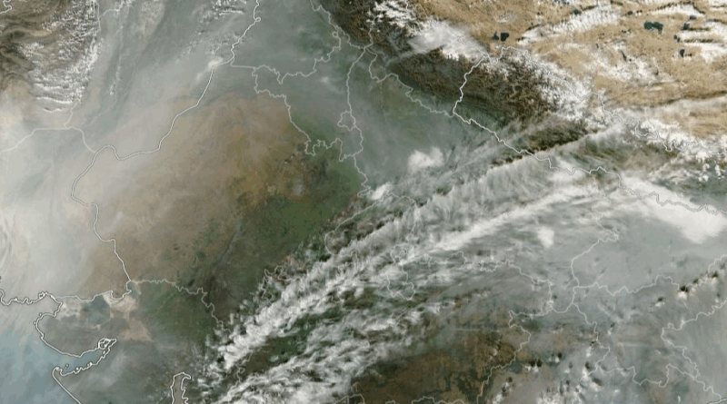 Screenshot of the Aravalli - zoom earth