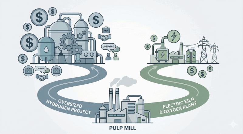 Tại sao Việc Sử Dụng Hydro tại Nhà Máy Bột Giấy Kamloops BC Không Đáp Ứng Được Yêu Cầu Về Chi Phí - CleanTechnica