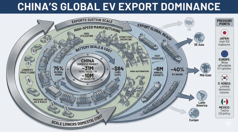 The China EV Flywheel And Why Exports Will Keep Rising