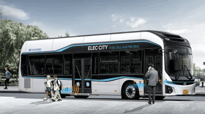 Hyundai hydrogen fuel cell bus