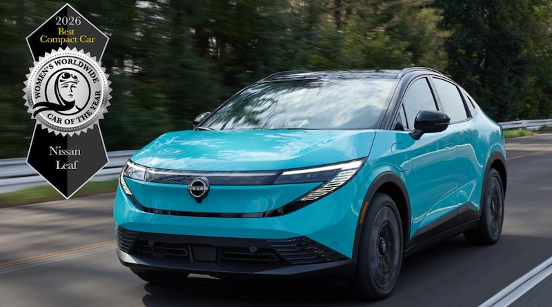 Nissan LEAF Named World’s Best Compact Car by Women’s Worldwide Car of the Year Jury