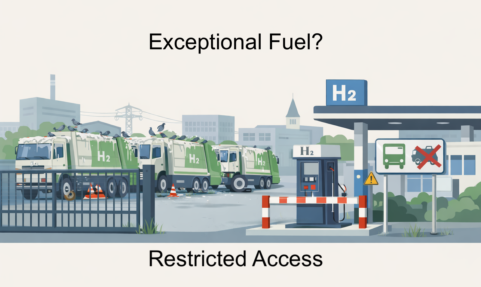 Parked German Hydrogen Garbage Trucks Show The Limits Of Pilot-Driven Infrastructure