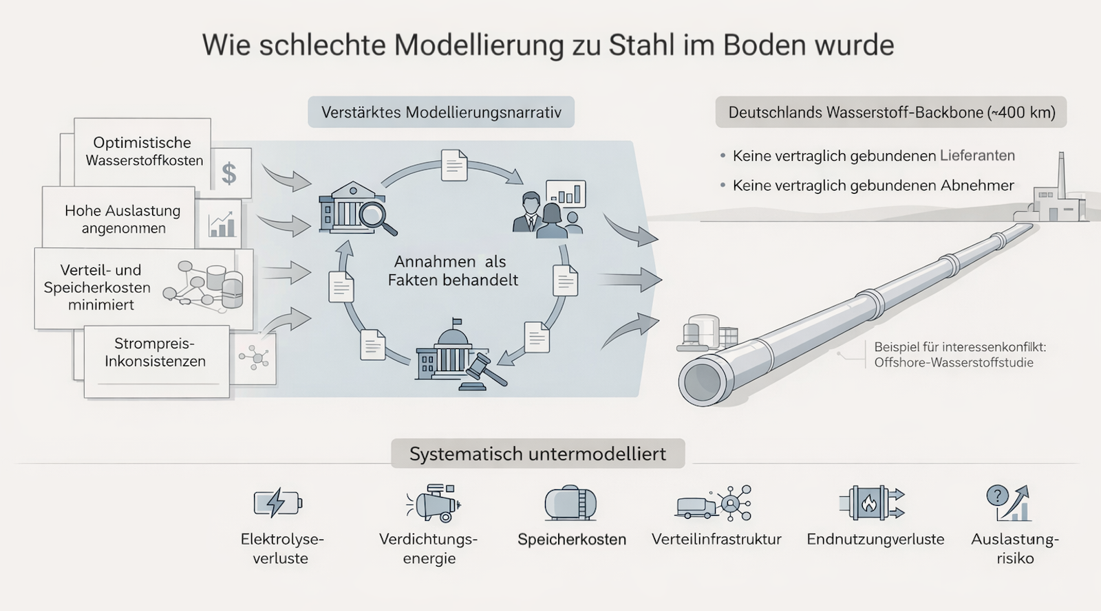 Von optimistischen Modellen zu leeren Pipelines: Die intellektuelle Geschichte von Deutschlands Wasserstoff-Backbone*
