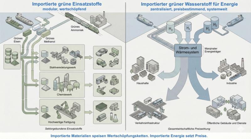 Importierte Materialien sind beherrschbar, importierte Energie bepreist Volkswirtschaften neu