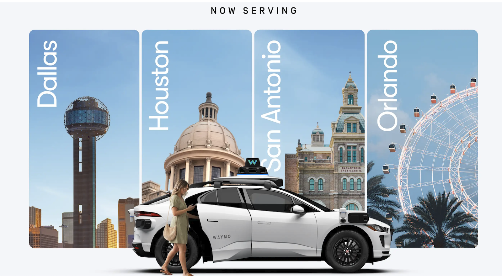 Waymo Opens Up Service in Orlando, Dallas, Houston, & San Antonio