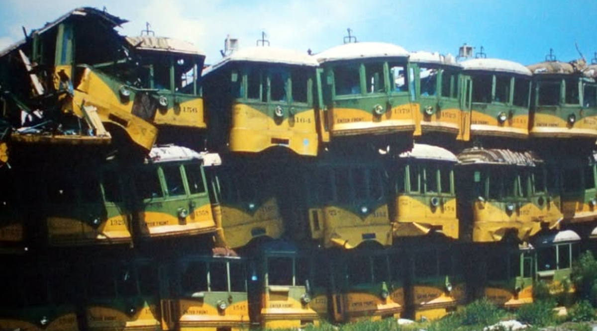 LA trolley cars